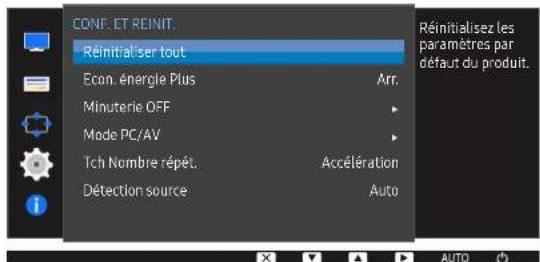SAMSUNG S24D332H - Réinitialiser tout - 1