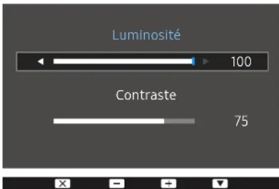 SAMSUNG S24D332H - Modification des paramètres luminosité et contraste - 1