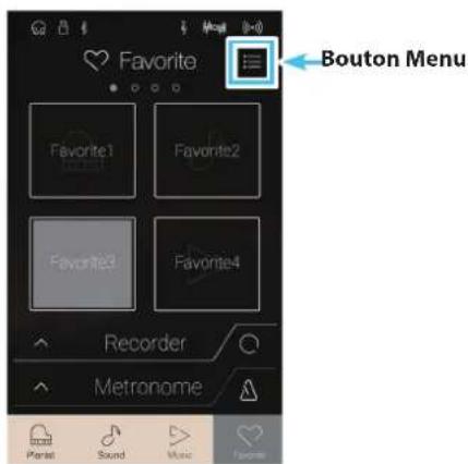 KAWAI Novus NV10 - ■ Supprimer une mémoire Favorite - 1