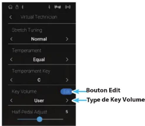 KAWAI Novus NV10 - Réglage de la fonction User Key Volume - 1