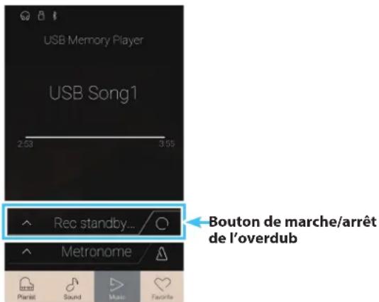 KAWAI Novus NV10 - ■ Overdubbing d'une chanson/fichier audio - 2