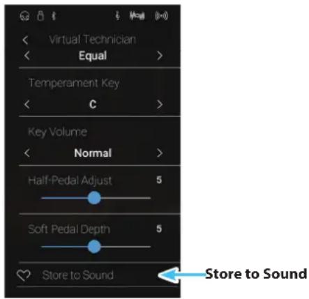 KAWAI Novus NV10 - ■ Sauvegarder les réglages Virtual Technician - 1