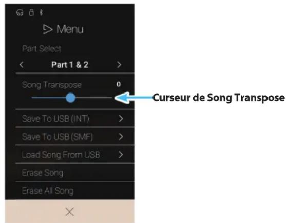 KAWAI Novus NV10 - ■ Transposer un morceau - 1