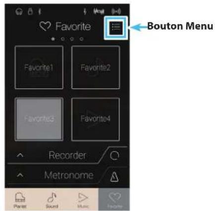 KAWAI Novus NV10 - ■ Modifier le nom d'une mémoire Favorite - 1