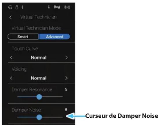KAWAI Novus NV10 - ■ Réglage de volume Damper Noise - 1
