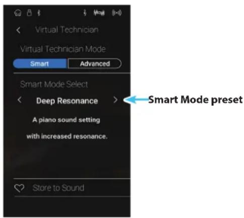 KAWAI Novus NV10 - ■ Modifier le préréglage du mode Smart - 1