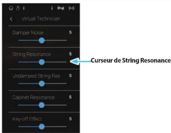 KAWAI Novus NV10 - ■ Réglage du volume String Resonance - 1