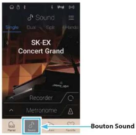 KAWAI Novus NV10 - Écran du mode Sound - 1