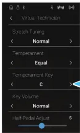KAWAI Novus NV10 - ■ Changement du type de Temperament Key - 1