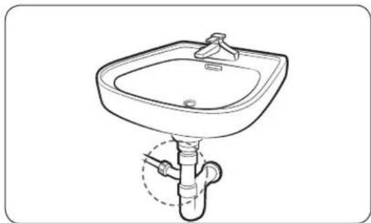 SAMSUNG DV22N6800HW - En utilisant le tuyau de vidange du lavabo : - 2