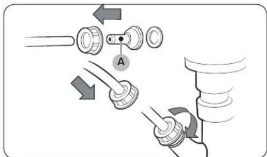 SAMSUNG DV22N6800HW - By using the drain pipe of the laundry sink: - 1
