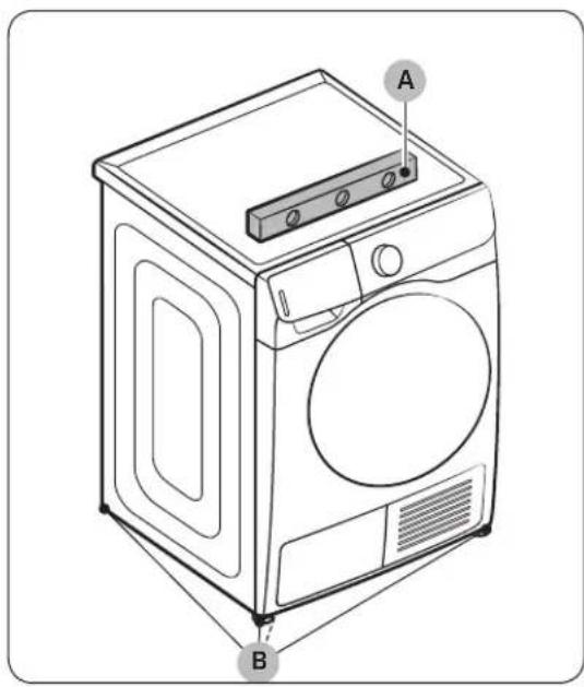 SAMSUNG DV22N6800HW - STEP 2 Level the dryer - 1