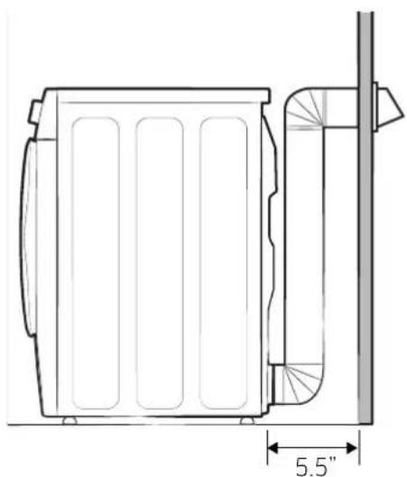 SAMSUNG DVE22N6850W - Instalación del electrodomístico en un gabinete o en un hueco - 1