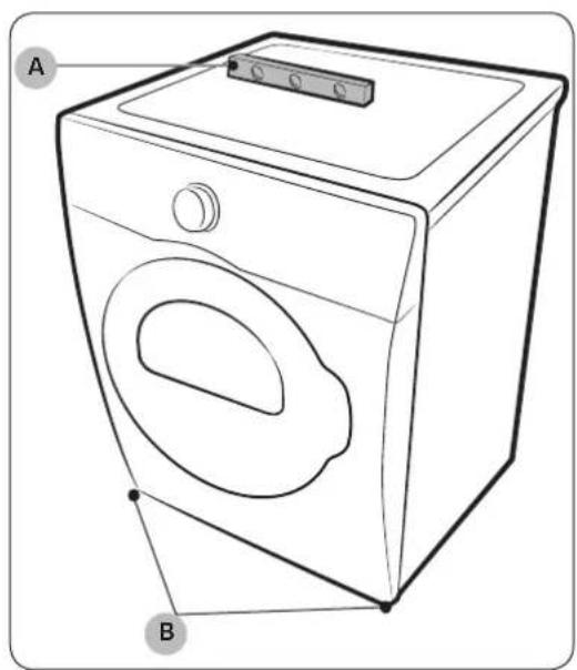 SAMSUNG DVE22N6850W - PASO 3 Nivele la secadora - 1