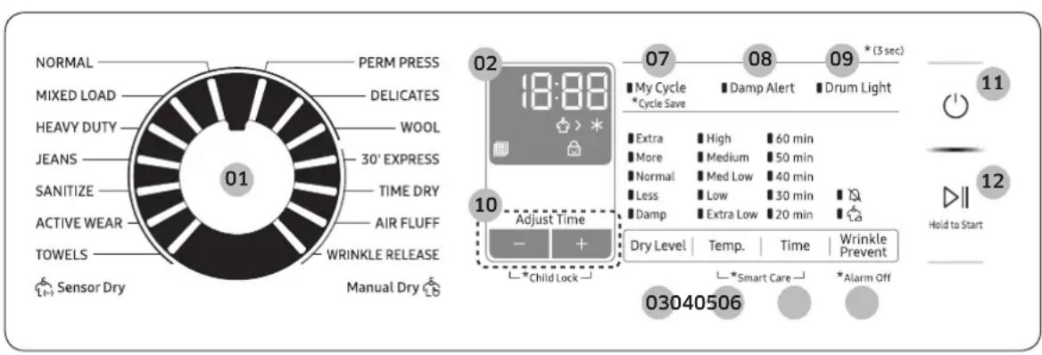 SAMSUNG DVE22N6850W - ADVERTENCIA - 1