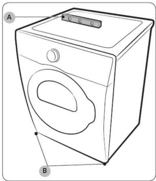 SAMSUNG DVE22N6850W - STEP 3 Level the dryer - 1