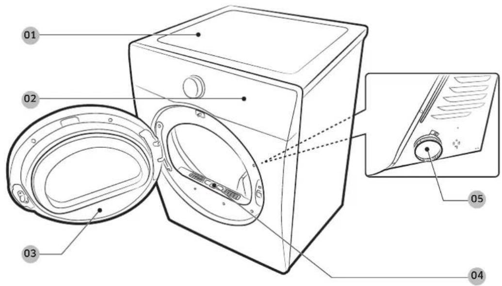 SAMSUNG DVE22N6850W - Componentes - 1