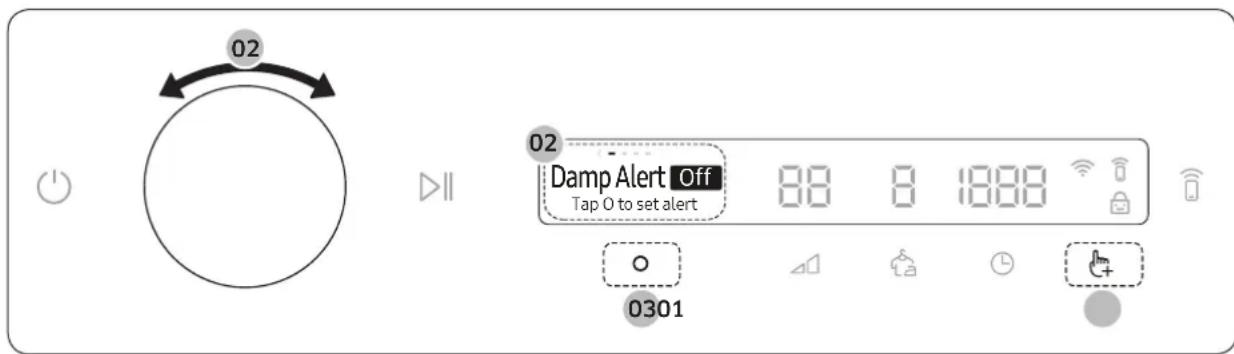SAMSUNG DV8GT5220AW - Extra functions gebruiken - 1