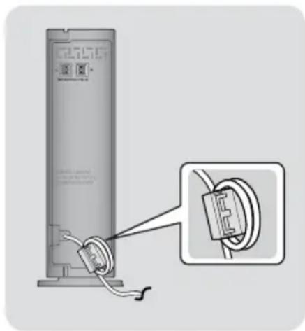 SAMSUNG HTH6500WM - Fixation du noyau torique en ferrite au cordon électrique du module récepteur sans fil (SWA-6000) - 1