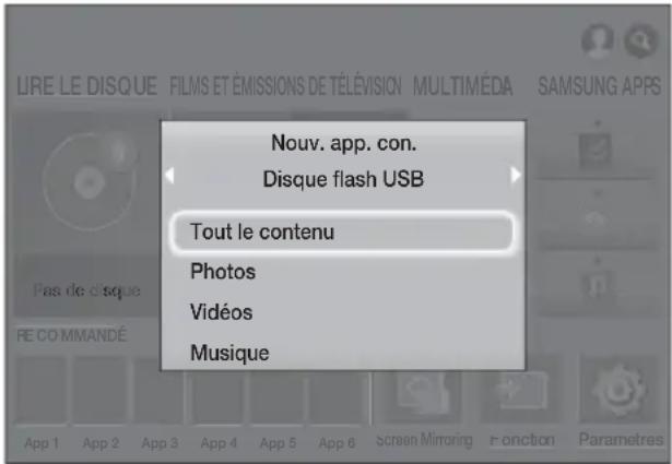 SAMSUNG HTH6500WM - Méthode 2 : Si vous connectez un périphérique USB pendant que le produit est en fonction - 1
