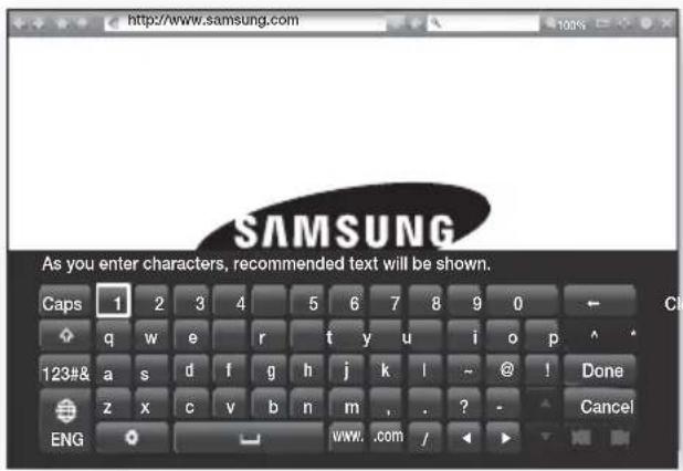 SAMSUNG HTH6500WM - Using the Keyboard Pop-up - 1