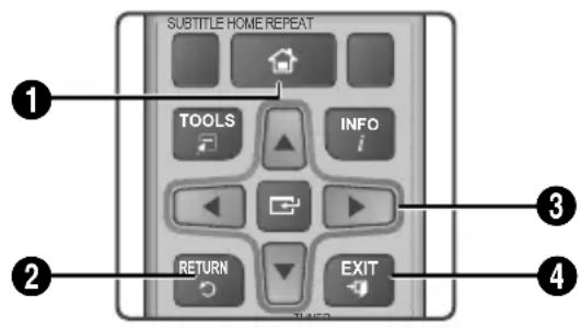 SAMSUNG HTJ5530 - Touches de la commande utilisées pour le menu Paramètres - 1