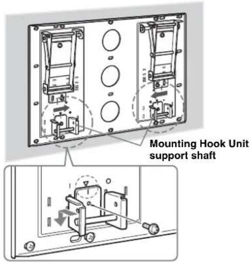 SONY SUWL51 - Change the position of the Mounting Hook Unit support shafts. - 1