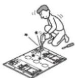 SONY SUWL51 - Assicurarsi che l'installazione venga eseguita da personale autorizzato e tenere lontani i bambini durante le operazioni. - 2
