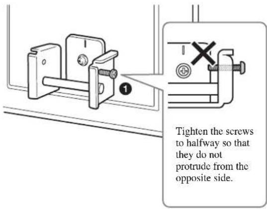 SONY SUWL51 - Install the TV or monitor onto the Plate Unit. - 1