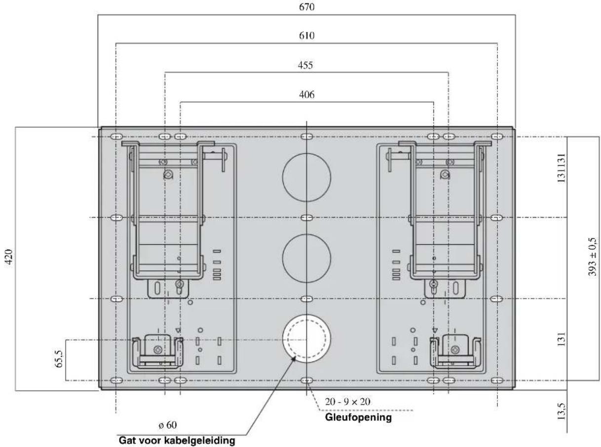 SONY SUWL51 - Maatschema voor wandbewerking - 1