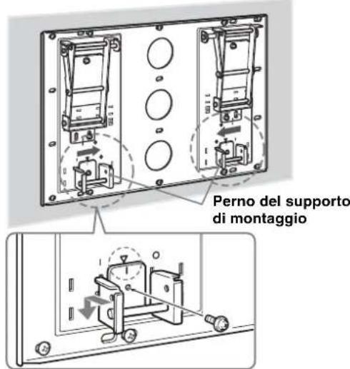 SONY SUWL51 - Cambiare la posizione dei perni del supporto di montaggio. - 1