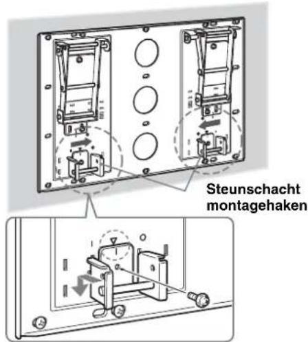 SONY SUWL51 - Wijzig de positie van de steunschachten van de montagehaken. - 1