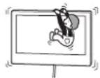 SONY SUWL51 - Do not lean on or hang from the TV or monitor. - 1