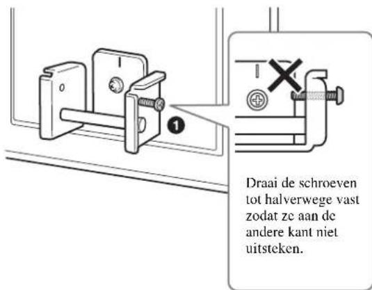 SONY SUWL51 - Installeer de tv of monitor op de plateau. - 1