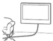 SONY SUWL51 - Sorg for, at netledningen ellertilslutningskablet ikke bliver klemt. - 1
