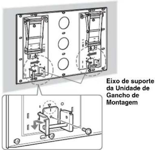 SONY SUWL51 - Mude a posicao dos eixos de suporte da Unidade de Gancho de Montagem. - 1