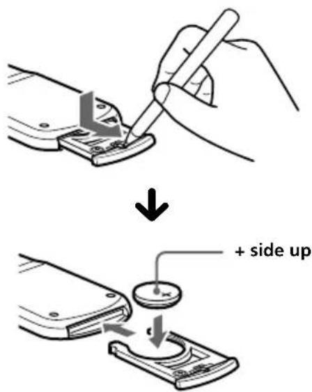 SONY CDX555XRF - Installing the battery - 1