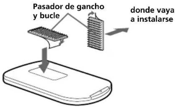 Pasador de gancho y bucle donde vaya a instalarse