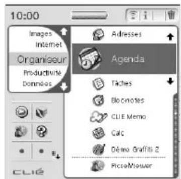 SONY Clie PEGTJ37 - Sélection d'une application - 2