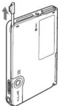 SONY Clie PEGTJ37 - Sortez le stylet. - 1