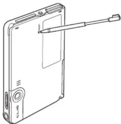SONY Clie PEGTJ37 - Exécution d'une réinitialisation logicielle - 1