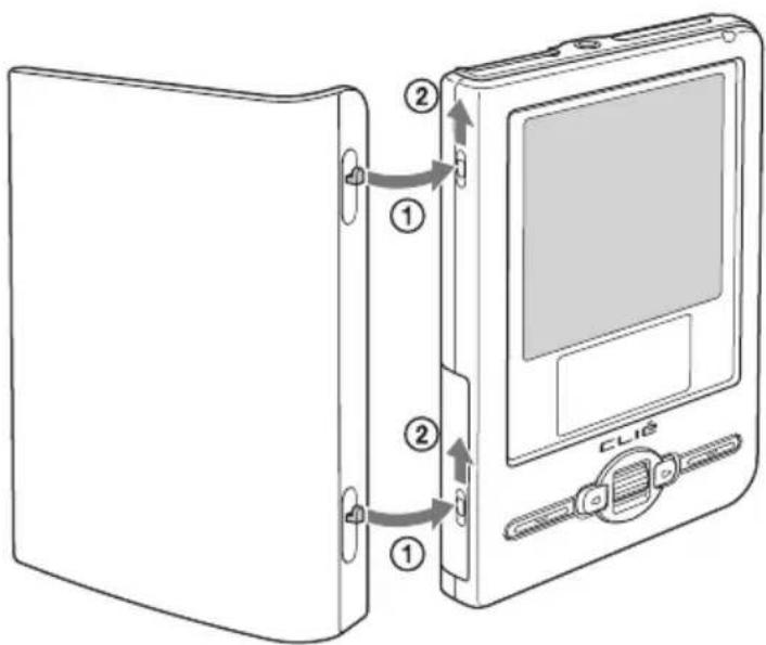 SONY Clie PEGTJ37 - Fixation du couvercle de protectionouple sur votre ordinateur de poche CLIÉ - 1