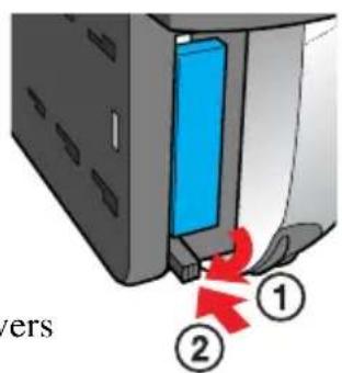 SONY ERS220 - Basculez le commutateur de libération de la carte PC sur le côté. - 2