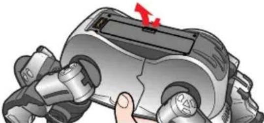 SONY ERS220 - Nehmen Sie AIBO saber in die Hand, drehen Sieihn auf den Rücken und öffnen Sie die Abdeckung. - 1