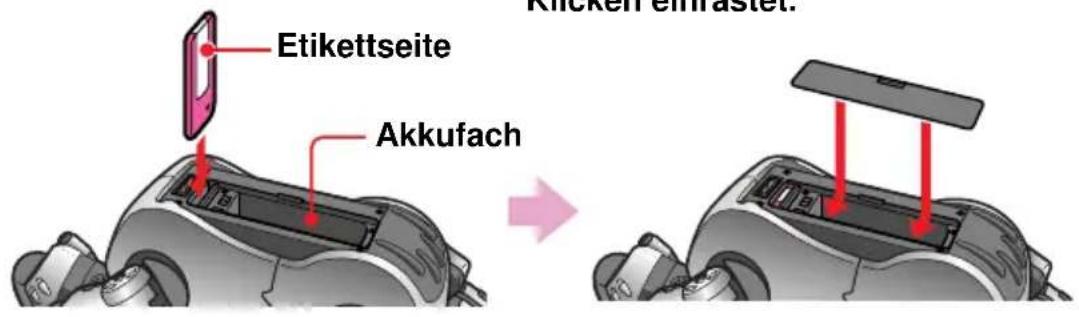 SONY ERS220 - Setzen Sie den „Memory Stick“ ein und schreiben Sie die Abdeckung. - 1