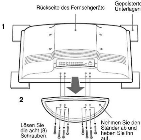SONY SUWTS1 - So behmen Sie den Ständer ab - 1