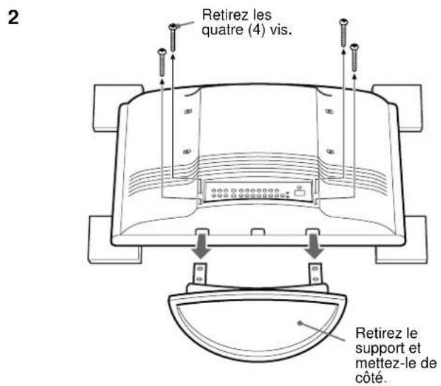 SONY SUWTS1 - Étape 2: retrait des supports du téléviseur - 2