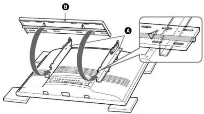 SONY SUWTS1 - Paso 4: Fijación de los soportes murales de montaje inferiores (Ejemplo de fjación de un teóristor a una pared de madera) - 1