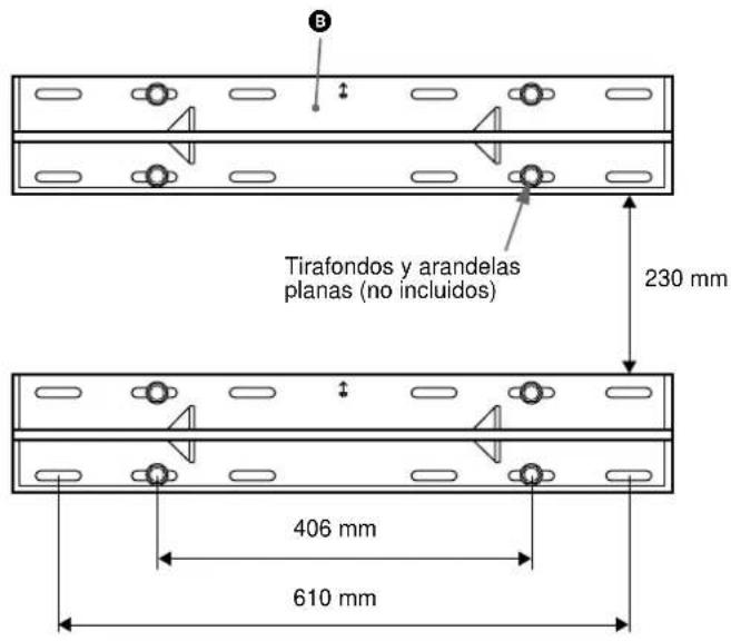 SONY SUWTS1 - Paso 5: Fijación de los soportes murales de montaje superiores - 2