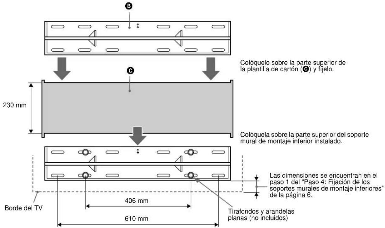 SONY SUWTS1 - Paso 5: Fijación de los soportes murales de montaje superiores - 1
